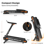 Vitalwalk Foldable Walking Pad Treadmill with Incline 20%/25% Auto, 49"x18"