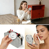 CHENGXINXINXI 2 Pieces of Personalized Engraved mini Portable Double-Sided Makeup Mirror, which can be Engraved with Birthday Flowers and Names. It is a for Young Girls and Female Friends.