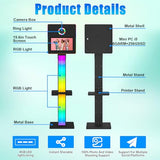 Mirror Photo Booth 15.6" with Camera and Printer,Selfie DSLR Mirror Photo Booth with Flight Case