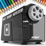 Electric Pencil Sharpener for Classroom, 6 Holes, Cordless & Rechargeable, Super Fast