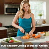 Titanium Cutting Board Set of 3,Metal Kitchen Chopping Boards