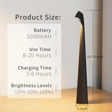 HAPYGI Portable Cordless LED Desk Lamp,Rechargeable Wireless Table Lamp, 3-Level Brightness