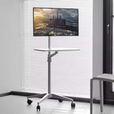 Adjustable Projector Stand with 4 Shelves & Wheels | Height Adjustable Laptop Stand for Office