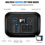 Portable Power Station 600W Power Bank 296Wh Solar Generator Lithium Battery Portable Generator Fast Charging with LED Light Battery Pack 9 Outputs Power Supply for Home Camping Emergency Backup