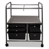 Letter/Legal File Cart w/Five Storage Drawers