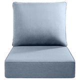 ACTREST Luxury 6-Inch Outdoor Seat Cushions - 24x24 Water&UV&Fade Resistant 1 Set Comfortable Patio Furniture Cushion