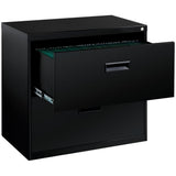 Hirsh 30" W Modern Metal Lateral File Cabinet with 2 Drawers & Secure Lock