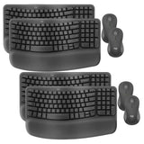 Logitech MK670 Comfort Wave Wireless Keyboard & Mouse Combo Travel Home Office