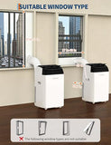 Garvee 14000 BTU Portable Air Conditioner, 3-in-1 Indoor AC Unit with Cooling, Dehumidifier, Fan, 24-Hour Timer, Follow Me Function, Remote Control & Complete Window Kit – Cools Rooms Up to 750 Sq. Ft