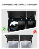 Large Garbage Cans for Kitchen Home with 2 Magnets Sticker