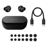 True Wireless Bluetooth Earbuds with Advanced Noise Cancelling, 3 Device Multipoint Connectivity (Black) Technics