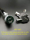 Security Retractable Cable Lock Portable Keyed Laptop Lock 5 Keys 8Ft for Monitors, Laptops, MacBooks