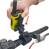 UAYESOK Bicycle/Motorcycle Walkie-Talkie Handlebar Mount, Vehicle Grab Rail Clamp Radio Holder for HT, Scanner, Speaker Mic