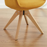Art Leon Beech Wood Swivel Desk Chair for Home Office, No Wheels