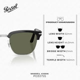 Persol PO3375S Square Shape Sunglasses With Official Eyewear Kit