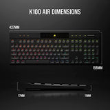 Corsair K100 AIR Wireless RGB Mechanical Gaming Keyboard - Ultra-Thin, Sub-1ms Slipstream, Low-Latency Bluetooth