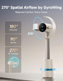 DREAME Bladeless Tower Fan for Bedroom, Smart Standing Fan with 270° Spatial Airflow for Whole-Room Circulation, 59ft/s High Velocity, 10 Speeds 3 Modes, Temperature-Adaptive Airflow, MF10-Beige