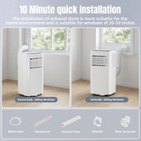 AKIRES 10000 BTU Portable Air Conditioners,3-IN-1 Portable AC Unit With Fan & Dehumidifier,Remote Control,24H Timer,Sleep Modes,Cools Room Up To 450 sq.ft