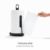 simplehuman Standing Paper Towel Holder with Spray Pump, Black Stainless Steel