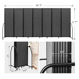 Foldable Privacy Screens Rolling Room Partition with arms Versatile Freestanding Dividers for Hospitals