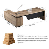 Retractable L-Shaped Executive Desk, Modern Office Desk