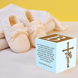 Personalized Baby Baptism Wood Block, Customized Laser Engraved Baptism Gifts for Boys & Girls, Custom Wooden Name Blocks, Personalized Catholic Bible Name Engraved Wood Blocks Handcrafted in the USA