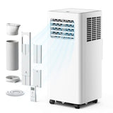 EUHOMY 8000 Btu Portable Air Conditioners, 3 in 1 Portable AC with Cool, Dry, Fan Modes, Quiet Air Conditioners with 24H Timer & Sleep Modes, with Remote, for Bedroom, Apartments up to 350 Sq.Ft