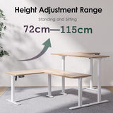 L Shaped Standing Desk Adjustable Height, Reversible Electric Corner Standing Desk