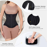 MISTHIN Waist Cincher Corset Sport Girdle Trimmer Double Belt Wrap Waist Trainer Shaperwear Tummy Control Shaper for Women (Black, XX-Small)