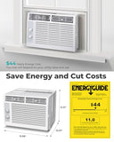 Electactic 5000 BTU Window Air Conditioner AC Unit, Cool up to 150 Sq.Ft., Adjustable Cooling & Fan Modes, Install Kit, Energy Saving, Air Conditioner Window Unit for Bedroom, Apartment, Living Room