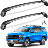 Tuyoung 330lb Roof Rack Cross Bars Compatible with 2021 2022 2023 2024 2025 2026 Chevy Tahoe & Suburban, GMC Yukon XL, Cadillac Escalade ESV, Chevrolet LockableAluminum Black Crossbar Carrier Luggage
