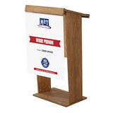 M&T Displays Dark Wood Plywood Stand up Floor-Standing Podium Lectern