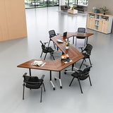 Usosidam Folding Conference Room Table with Wheels, Modular