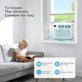 Electactic Window Air Conditioner 10,000 BTU, Air Conditioner Window Unit Up to 450 Sq.Ft,3 Fan Speeds,Easy Install,Energy Efficient,Washable Filter,White