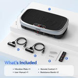 HTM Vibration Plate Exercise Machine - 330lbs Weight Capacity, 120 Speed Levels, Full Body Workout Shake Board for Home Fitness
