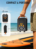 JivDaw Electric Paddle Board Pump, High Pressure 20 PSI Rechargeable SUP Pump with Intelligent Dual-Stage Inflation & Deflation, Auto-Off for Surfing Kites, Tents, Boats and Stand Up Paddle Boards