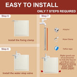 Aopchry Chicken Waterer Float Valve Kit - Top Inlet, Compatible with Various Chicken Water Cups & Nipples, Includes Fixing Clip, 4 Hose Clamps, Raw Tape, 1/2 to 3/4 Inch Adapter