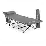 Alpcour Folding Camping Cot – Deluxe Collapsible Single Person Bed in a Bag w/Pillow for Indoor & Outdoor Use – Ultra Lightweight, Comfortable, Heavy Duty Design Holds Adults & Kids Up to 300 Lbs