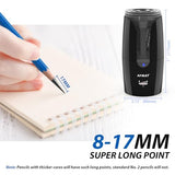 Rechargeable Long Point Pencil Sharpener for Artist, Fast Sharpen & Auto Stop, 8-17mm Long Point