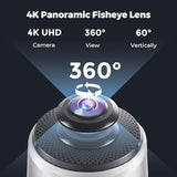 COOLPO Camera 360, 4K Video Conference Room Camera System, Webcam, AI Driven Speaker Tracking, Noise Cancellation, Works