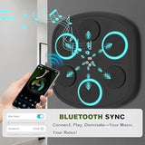 2025 Intelligent Music Boxing Machine for Adults,Black Music Workout Machine with Smart Display Screen Punching Machine, Electronic Boxing Trainer with Boxing Gloves