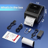 Bluetooth Shipping Label Printer 4x6, D450BT Thermal Label Printer for Shipping Packages