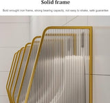 Glass Room Divider Office Partition - Tempered Glass Panels, Privacy Screen for Restrooms