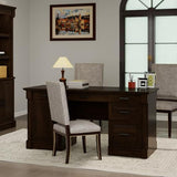 Large Executive Desk with Roman Column Design, for Boss Office Home Office 3 Drawers incl. File Drawer