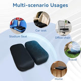 Adjustable Seat Cushion, Memory Foam Office Chair Cushion, Car Seat Cushion, Foldable Travel Cushion for Tailbone Pain, Sciatica Pain Relief, Etc (Large)