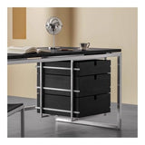 zhongxlla Standing Desk, Modern Home Office Desk with Stainless Steel Frame