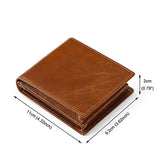 Wallet Handmade Men's Wallet with Wallet Bank Card Holder Wallet Men (Color : A Size : One Size)