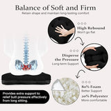 Wellsin Chair Cushions for Dining Chairs, Non-Slip Kitchen Chair Pads with Ties, Set of 4, 15.5" X 15.5", Black