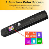 Portable Handheld Scanner Included 16G SD Card, Wand Scanner for A4 Documents Pictures Pages Texts Receipts Books