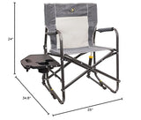 GCI Outdoor Freestyle Rocker Portable Folding Rocking Chair, Outdoor Camping Chair with Side Table